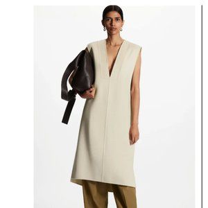 COS Oversized V-Neck Wool Dress